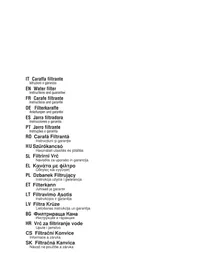 Notice LAICA J31BA Filtre à eau