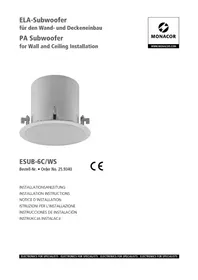 Notice Monacor ESUB6CWS Haut-parleur