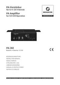 Notice Monacor PA302 Recepteur