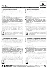 Notice Monacor PM2100UA équipements de mesure