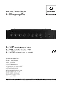 Notice Monacor PA9100D Recepteur