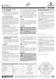 Notice Monacor EDL255WS Haut-parleur