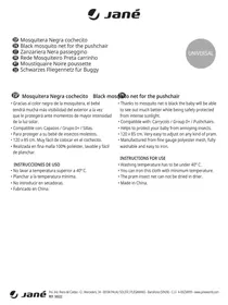 Notice JANE UNIVERSAL MOSQUITO NET Poussette