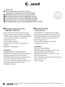 Notice JANE SHEET SET Linge de lit bébé