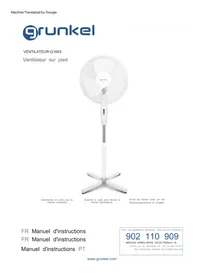 Notice Grunkel FANG165X Ventilateur