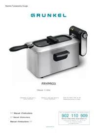 Notice Grunkel FRYPRO3 Friteuse