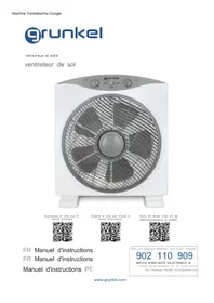 Notice Grunkel BOX FAN Ventilateur
