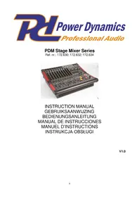 Notice Power Dynamics PDMS804A Mezclador
