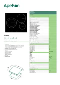 Notice Apelson AIT 3600 Cuisinière