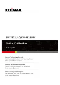 Notice Edimax EW7822UTC Carte réseau / adaptateur