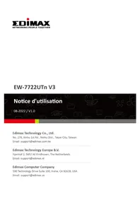Notice Edimax EW7722UTN V3 Carte réseau / adaptateur