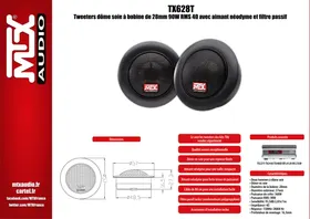 Notice MTX Audio TX628T Haut-parleur voiture