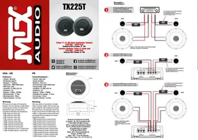 Notice MTX Audio TX225T Haut-parleur voiture