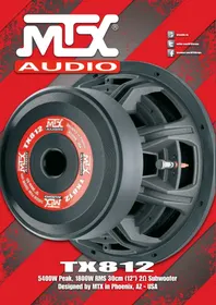 Notice MTX Audio TX812 Caisson de basses