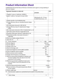 Notice HANNSPREE HL 247 HPB Moniteur