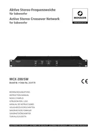 Notice Monacor MCX200SW Sistema hi-fi