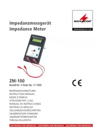Notice Monacor ZM100 équipements de mesure