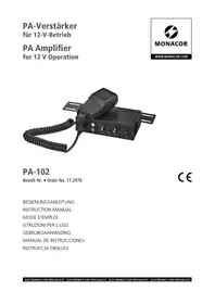 Notice Monacor PA102 Recepteur