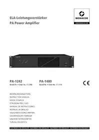 Notice Monacor PA1480 Système hifi