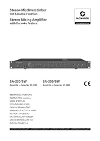 Notice Monacor SA230SW Système hifi