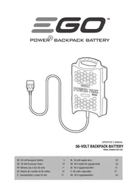 Notice EGO BAX1301 Oplaadbare batterij