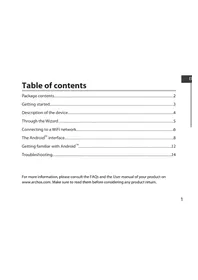 Notice ARCHOS 79 NEON Tablette graphique