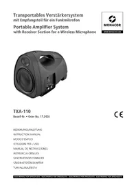 Notice Monacor TXA110 Recepteur