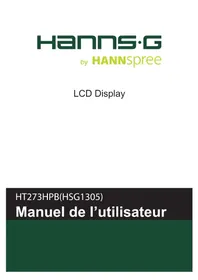 Notice HANNSPREE HT 273 HPB Moniteur