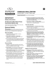 Notice Sun Joe 24VDDLTE Drill