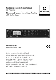 Notice Monacor PA1120DMT Audiomodul