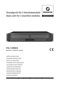 Notice Monacor PA1200EX Amplificateur audio