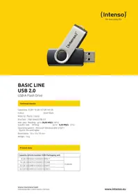 Notice INTENSO BASIC LINE USB 2.0 Clé USB