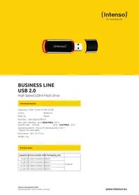 Notice INTENSO BUSINESS LINE USB 2.0 Clé USB