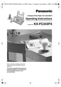 PANASONIC KXFC243FX - Fax machine
