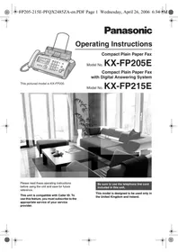 PANASONIC KXFP205E - Fax machine