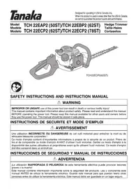 Notice HiKOKI TCH22EAP2(50ST) Hedge trimmers