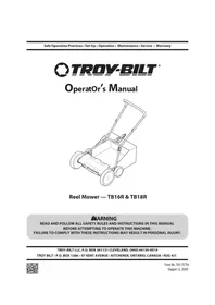Notice TROY-BILT TB16R Tondeuse à gazon