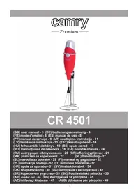 Notice CAMRY CR 4501 Mjölkskummare