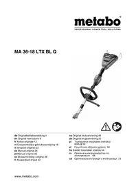 Notice METABO MA 3618 LTX BL Q Outil de jardinage électrique