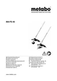 Notice METABO MAFS 40 Outils multifonctions