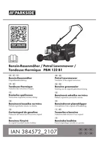 Notice PARKSIDE PBM 132 B1 Tondeuse à gazon