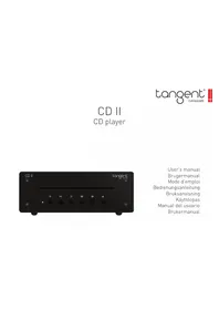 Notice TANGENT CD II Cd-soitin/tallennin