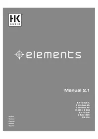 Notice HK AUDIO E 835 Haut-parleur