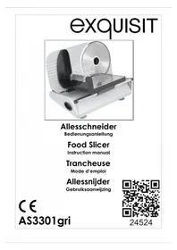 Notice Exquisit AS 3301 GRI Schneidemaschine