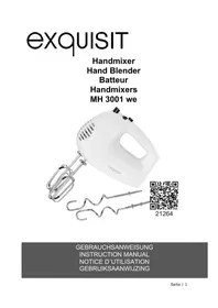 Notice Exquisit MH 3001 WE Stabmixer