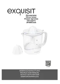 Notice Exquisit ZP 3001 WET Entsafter