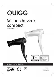 Notice QUIGG GTSFKHT01 Sèche cheveux