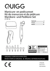 Notice QUIGG GTMP06 Manicure- en pedicureset