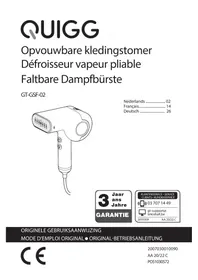 Notice QUIGG GTGSF02 Stoomreiniger
