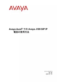 Notice AVAYA J189 Téléphone